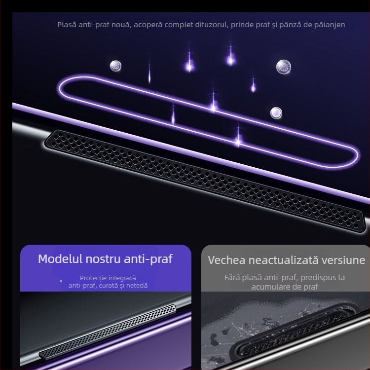 Membrane Protecție ecran din sticlă temperată pentru iPhone 16 Pro Max, acoperire completă, HD, protecție a intimității