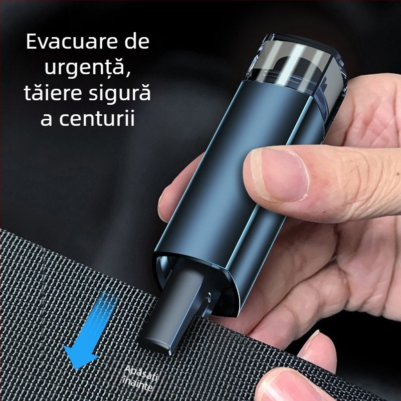 Cioc de siguranță auto pentru spargerea geamului, aliaj de aluminiu + PC, utilizare subacvatică în situații de urgență, greutate 100 g, marca RUNDONG AUTO ACCESSORIES