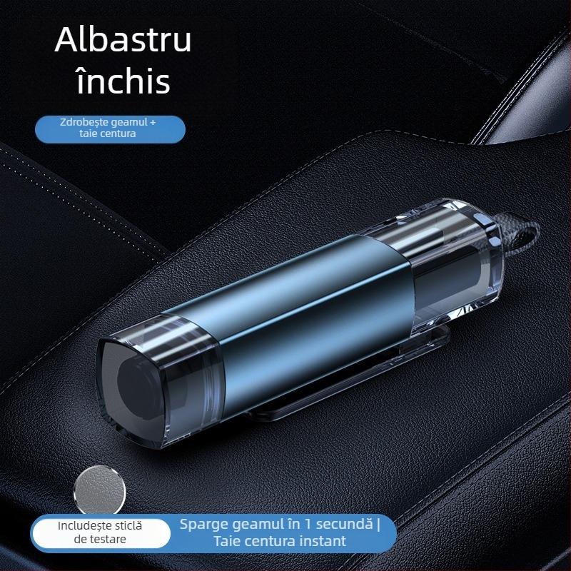 Cioc de siguranță auto pentru spargerea geamului, aliaj de aluminiu + PC, utilizare subacvatică în situații de urgență, greutate 100 g, marca RUNDONG AUTO ACCESSORIES