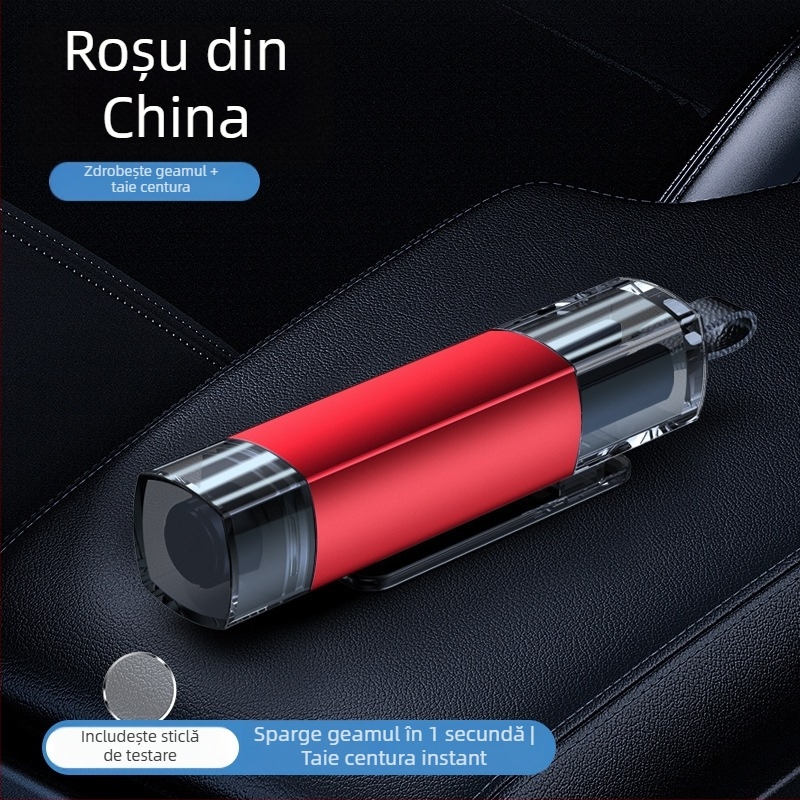 Cioc de siguranță auto pentru spargerea geamului, aliaj de aluminiu + PC, utilizare subacvatică în situații de urgență, greutate 100 g, marca RUNDONG AUTO ACCESSORIES