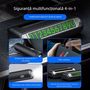 Cioc de siguranță auto pentru spargerea geamurilor, unealtă de salvare auto, ABS, 150 g, Tongtong optimization