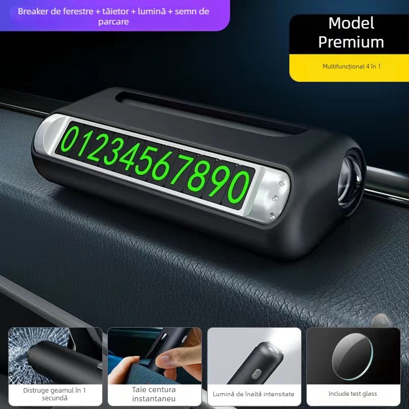 Cioc de siguranță auto pentru spargerea geamurilor, unealtă de salvare auto, ABS, 150 g, Tongtong optimization