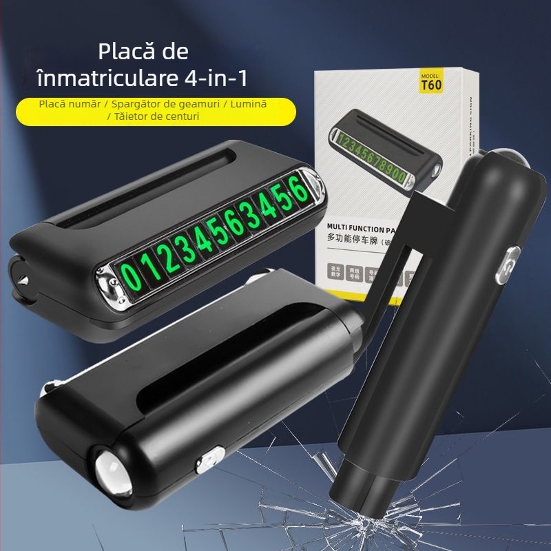 Cioc de siguranță auto pentru spargerea geamurilor, unealtă de salvare auto, ABS, 150 g, Tongtong optimization