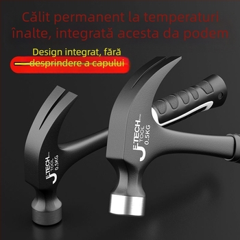 Ciocan cu gheare All-in-One pentru uz casnic – cap din oțel cu carbon înalt, mâner din plastic, 0,6 kg