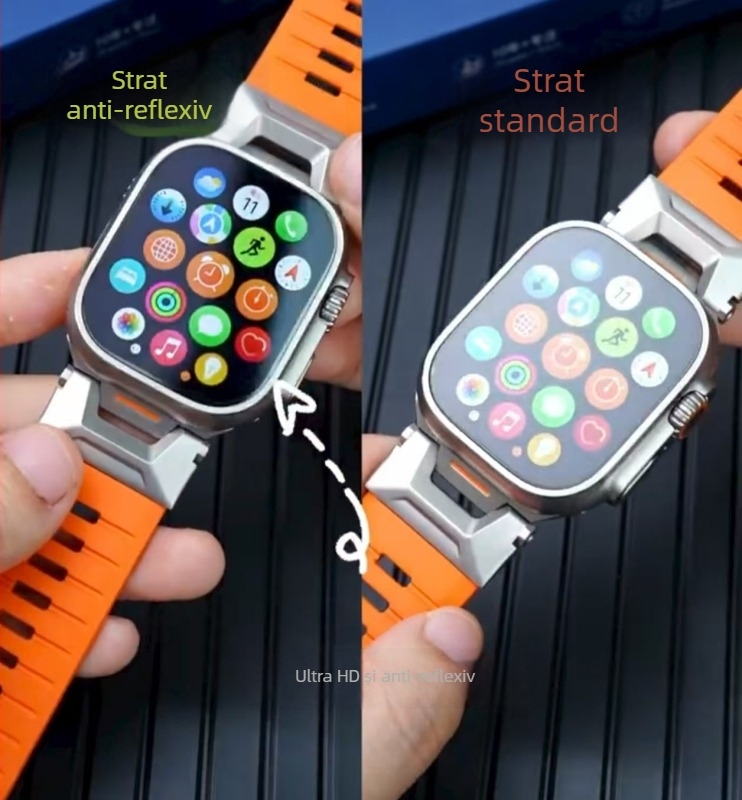 Protecție de ecran frontal pentru Apple iWatch Ultra, AR anti-reflexie, claritate HD