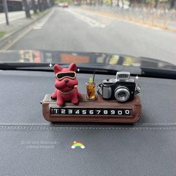 Placă cu număr de telefon pentru mașină — afișaj ascuns, plastic, fără personalizare, pentru parcare temporară