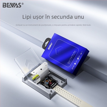 Protecție ecran Apple Watch Bevas, material PET, Compatibilitate: Apple Watch (Brand: Bevas; Material: PET; Compatibilitate: Apple Watch)