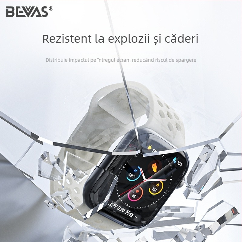 Protecție ecran Apple Watch Bevas, material PET, Compatibilitate: Apple Watch (Brand: Bevas; Material: PET; Compatibilitate: Apple Watch)