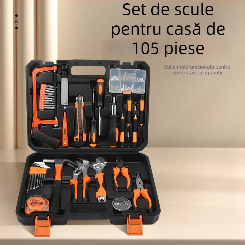 Set de scule de 9 piese pentru utilizare acasă și în mașină – oțel carbon pentru reparații la domiciliu și auto