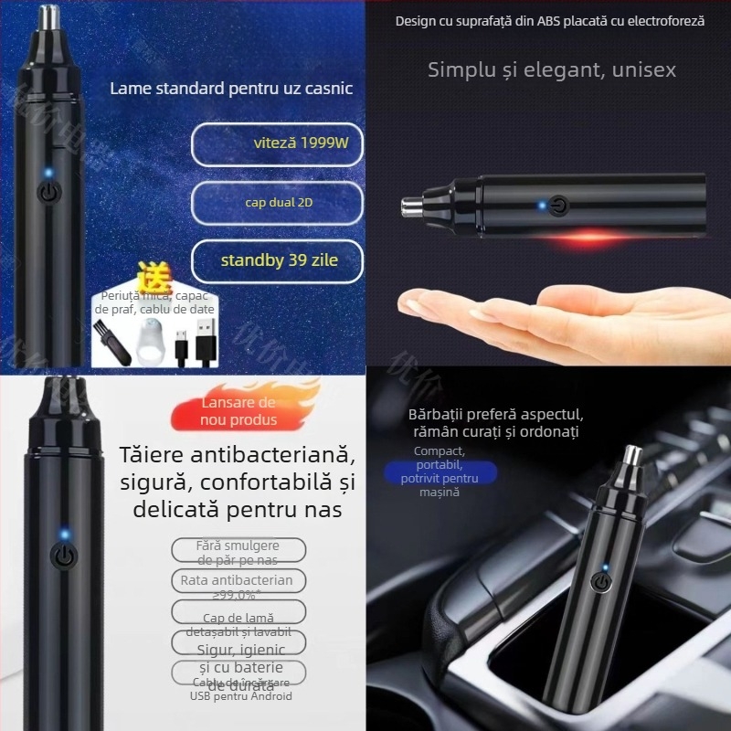 Trimer electric pentru nas, corp din plastic, alimentare la priză, ne-spălabil, fără baterie