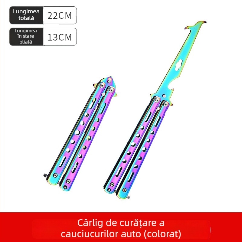Cârlig pliant pentru curățarea pietrelor din anvelope, din oțel inoxidabil, marca Cool car star