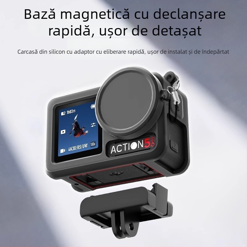 Time husă de protecție din silicon pentru DJI Action5 Pro/4/3 — protecție anti-cadere