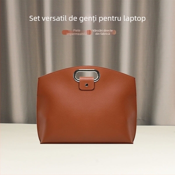 Geantă tote din piele PU pentru laptop, 14 inch, compatibilă cu MacBook Pro 13.3 inch