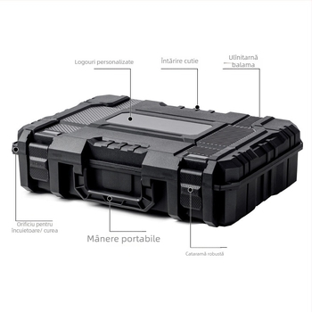 Cutie din plastic pentru unelte, portabilă, cu un singur strat, pentru mașină și depozitare dronă