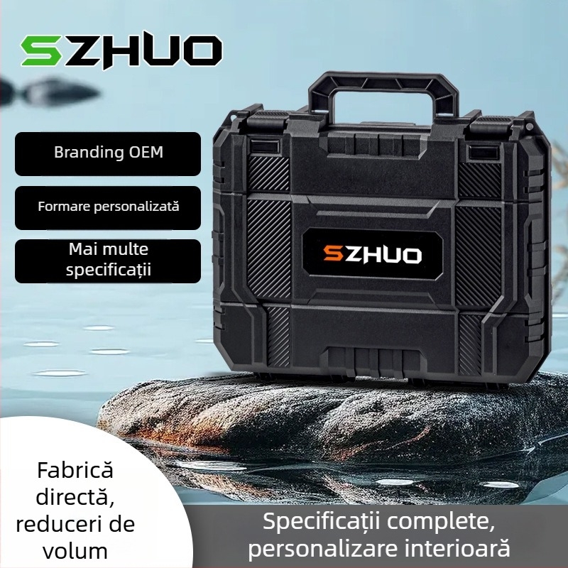 Cutie din plastic pentru unelte, portabilă, cu un singur strat, pentru mașină și depozitare dronă