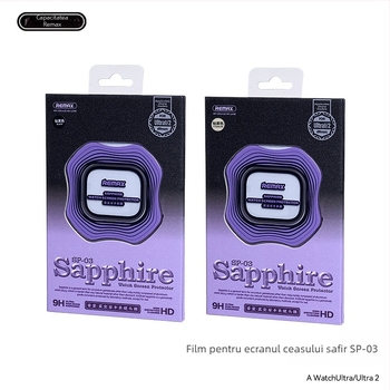 REMAX RuiLiang protecție pentru ecranul ceasului din safir SP-03, duritate Mohs 9, protecție împotriva luminii albastre, depunere în vid