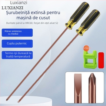 Set de șurubelnițe pentru mașina de cusut: cap plat și Philips, magnetice, tijă extensibilă, pentru repararea calculatoarelor