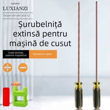 Set de șurubelnițe pentru mașina de cusut: cap plat și Philips, magnetice, tijă extensibilă, pentru repararea calculatoarelor