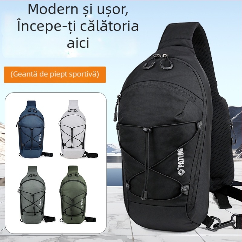 Drifter Geantă de piept din nylon pentru bărbați, Stil stradal, Ultra-ușoară, crossbody