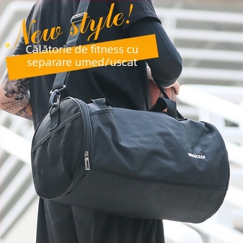 Geantă de umăr pentru bărbați – nylon exterior, căptușeală nylon, culoare solidă, model TTH3066, stil pentru călătorii de relaxare