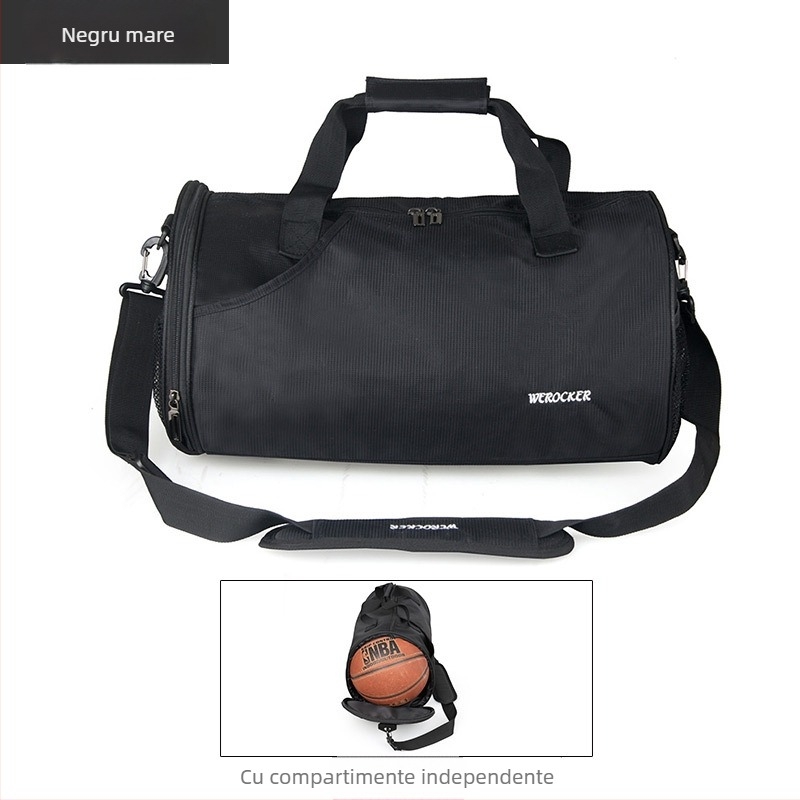 Geantă de umăr pentru bărbați – nylon exterior, căptușeală nylon, culoare solidă, model TTH3066, stil pentru călătorii de relaxare