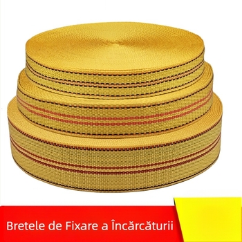 Bandă de legare a mărfurilor din polipropilenă, lungime 50 m, curea de legare tip bundling cu dispozitiv universal de prindere, personalizabilă, pentru securizarea mărfurilor