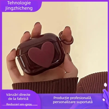 Carcasă de protecție AirPods Pro 2 - Design inimă, TPU, Imprimare (Imprint), Carcasă portabilă cu husă moale, Cod produs A2