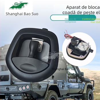 Lacăt pentru mânerul ușii auto cu design electromagnetic fishtail, aliaj zinc, cilindru șarpe, model BSS832-3; potrivit pentru mașini, camioane, pickupuri, RV-uri și vehicule de construcție.