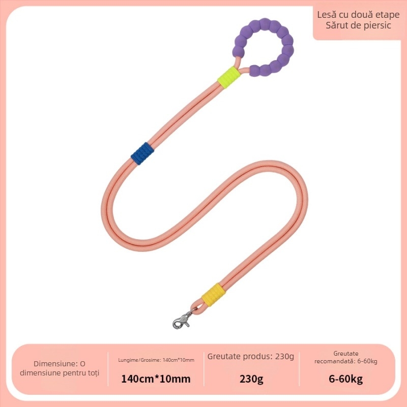 Bandă de tractiune din nylon pentru câini - ham cu două secțiuni, crossbody, pentru câini de talie medie și mare