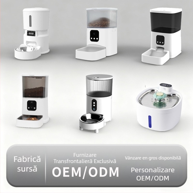 Hrănitoare automată pentru pisici și câini cu temporizator și control de la distanță, dozator inteligent de hrană