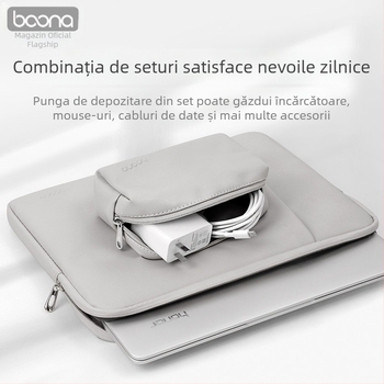 Baona husă internă din piele pentru notebookuri, compatibilă cu Lenovo, Huawei, Apple și altele – simplă și comodă
