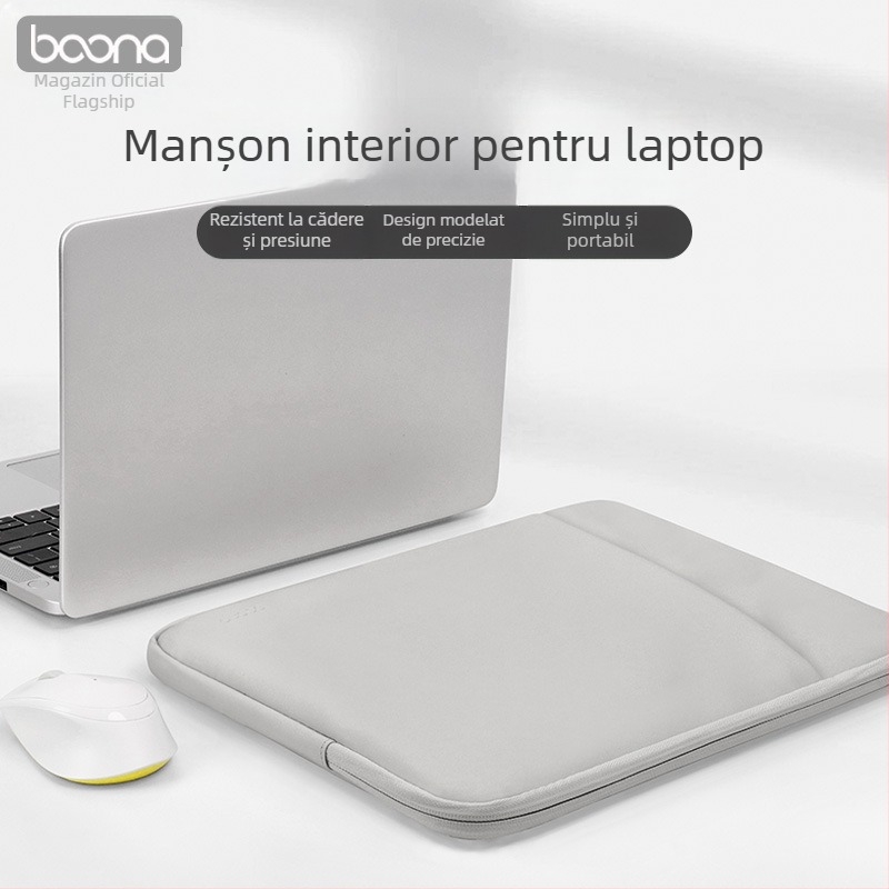 Baona husă internă din piele pentru notebookuri, compatibilă cu Lenovo, Huawei, Apple și altele – simplă și comodă