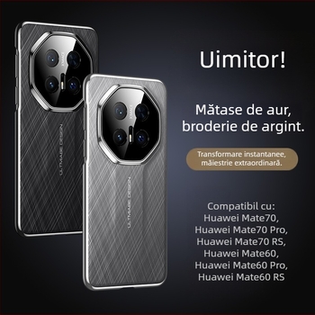 Carcasă Gold Silk Silver Brocade pentru Huawei Mate70 Pro și Honor Magic7 – Totul într-unul, Material PC, presare la cald, disipare a căldurii, rezistență la uzură, protecție la cădere