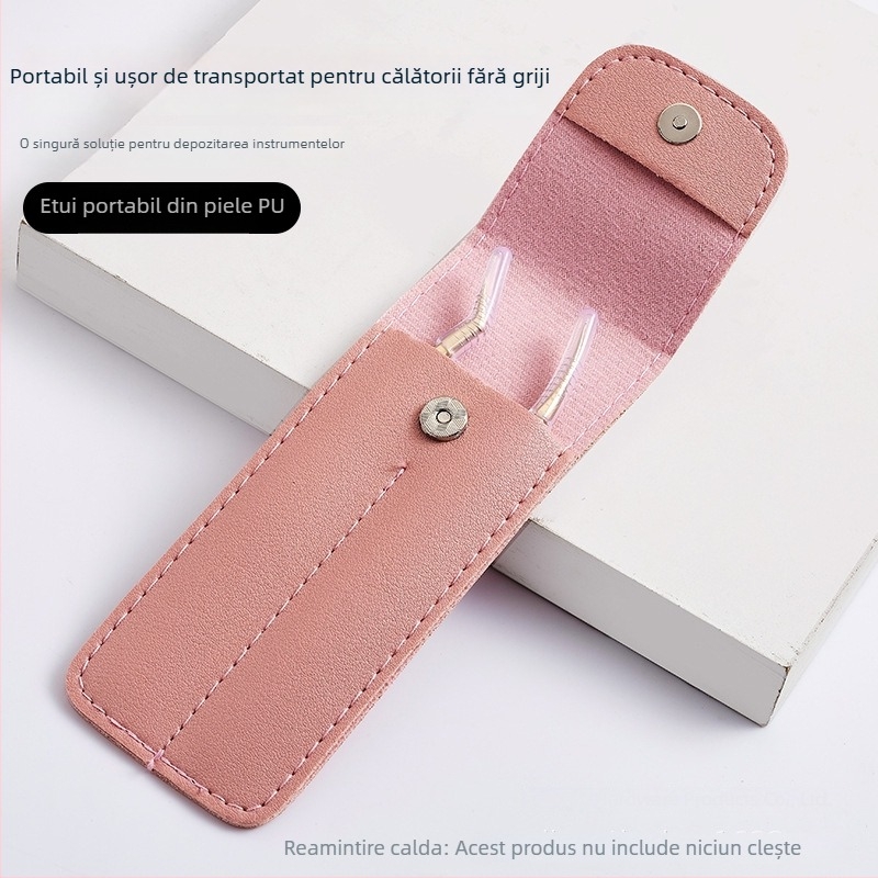 Castiță de depozitare pentru pense cu capac PU pentru unelte de înfrumusețare, plastic/rășină, capace de protecție pentru pense simple și duble