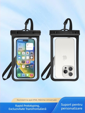 Geantă de telefon Hiskey, din PVC, impermeabilă, cu ecran tactil, pentru înot, scufundări și activități în aer liber