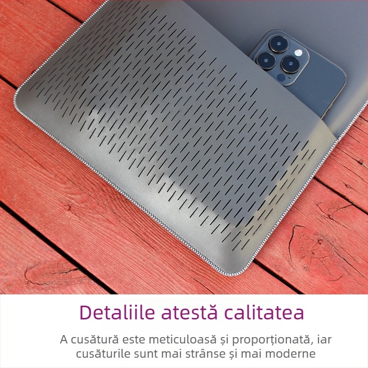 Geantă internă pentru MacBook Pro/Air — piele sintetică, liner bag, Kapok bay