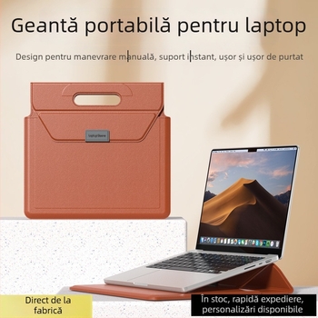 Geantă pentru laptop OLCK — husă de protecție multifuncțională cu căptușeală interioară, personalizabilă pentru MacBook Pro, MacBook Air și alte laptopuri, din piele ecologică