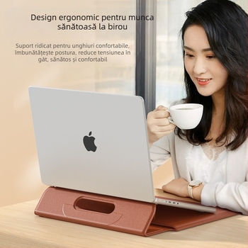 Geantă pentru laptop OLCK — husă de protecție multifuncțională cu căptușeală interioară, personalizabilă pentru MacBook Pro, MacBook Air și alte laptopuri, din piele ecologică