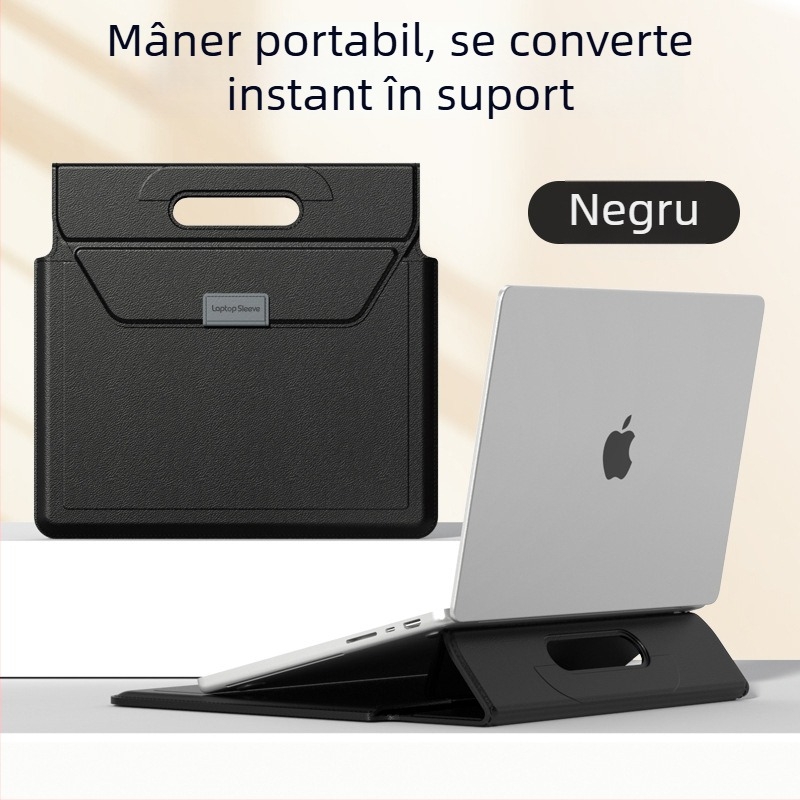 Geantă pentru laptop OLCK — husă de protecție multifuncțională cu căptușeală interioară, personalizabilă pentru MacBook Pro, MacBook Air și alte laptopuri, din piele ecologică