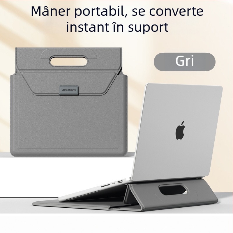 Geantă pentru laptop OLCK — husă de protecție multifuncțională cu căptușeală interioară, personalizabilă pentru MacBook Pro, MacBook Air și alte laptopuri, din piele ecologică