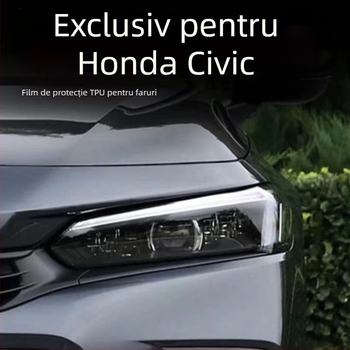Film TPU pentru faruri Honda Civic 11-lea și 10-lea generație – film transparent cu controlul luminii și schimbare de culoare