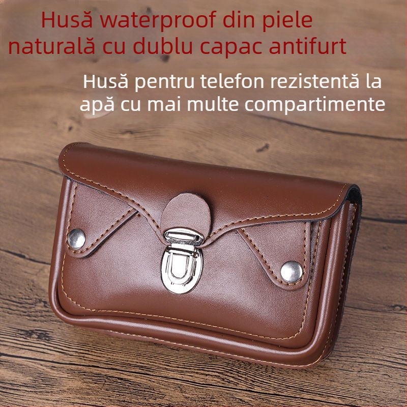 Geantă pentru telefon din piele naturală, căptușeală din piele de vită, Brand Unique, lansare primăvara 2025