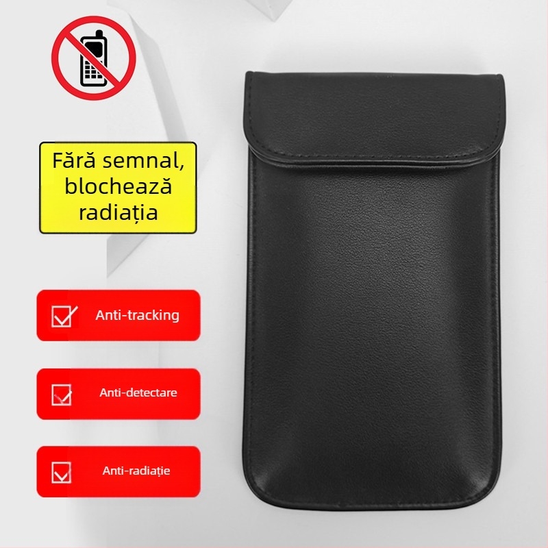Geantă de protecție semnal pentru telefonul mobil, PU material, căptușeală nano-protecție, cusut, personalizare disponibilă