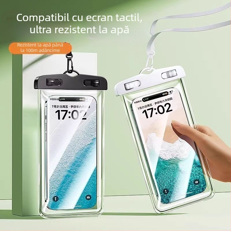 Geantă impermeabilă pentru telefon pentru scufundări — material EVA, țesătură din nailon, geantă de apă pentru activități în aer liber