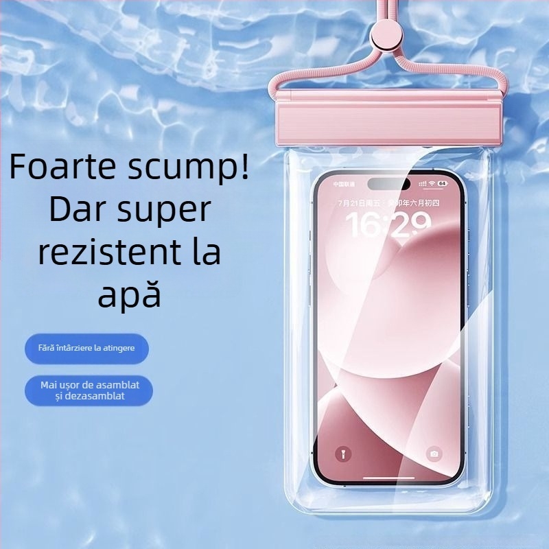 Geantă impermeabilă pentru telefon pentru scufundări — material EVA, țesătură din nailon, geantă de apă pentru activități în aer liber