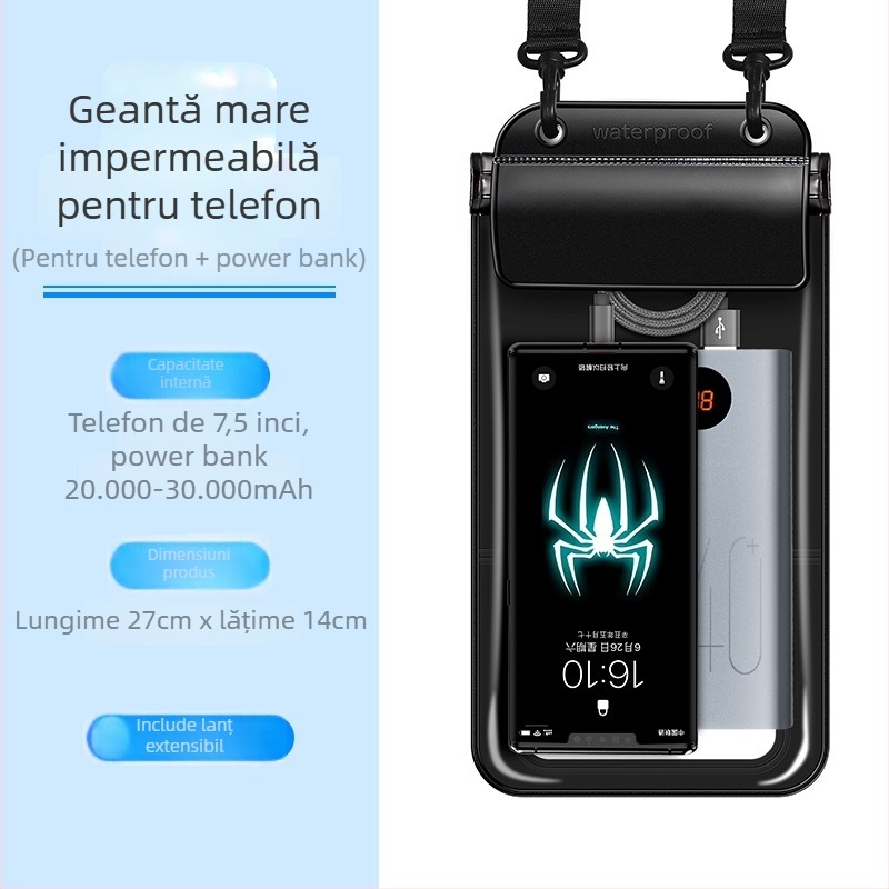 Geantă impermeabilă pentru telefon Naxia — TPU material, capacitate 2L, țesătură impermeabilă, imprimare logo