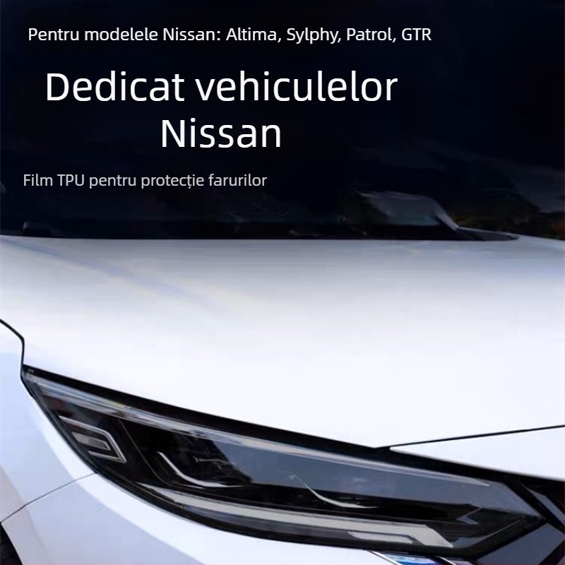 Folie TPU pentru faruri și stopuri Nissan – folie de schimbare a culorii, compatibilă cu Sylphy, X-Trail, Teana
