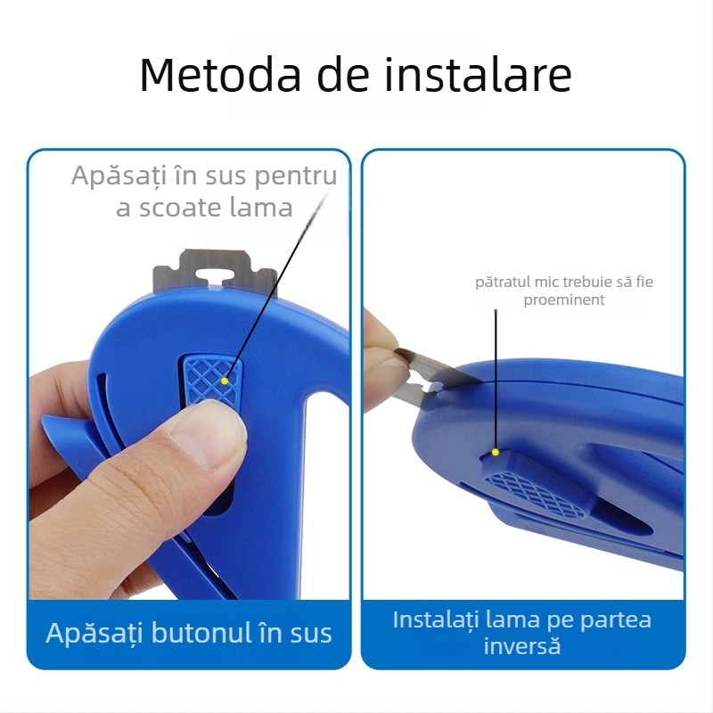 Cuțit de tăiere a filmului auto, unealtă manuală pentru tăieturi curbe, compatibil cu filme solare și filme pentru sticlă