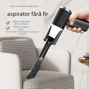 Aspirator mini pentru mașină, fără fir, portabil, alimentare USB, baterie încorporată 501–800 mAh, aspirație 2100–3000 Pa, zgomot sub 36 dB