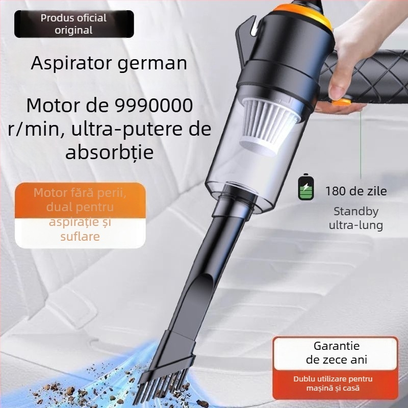 Aspirator auto HEPA, aspirație 11000 Pa, alimentare 220V, portabil